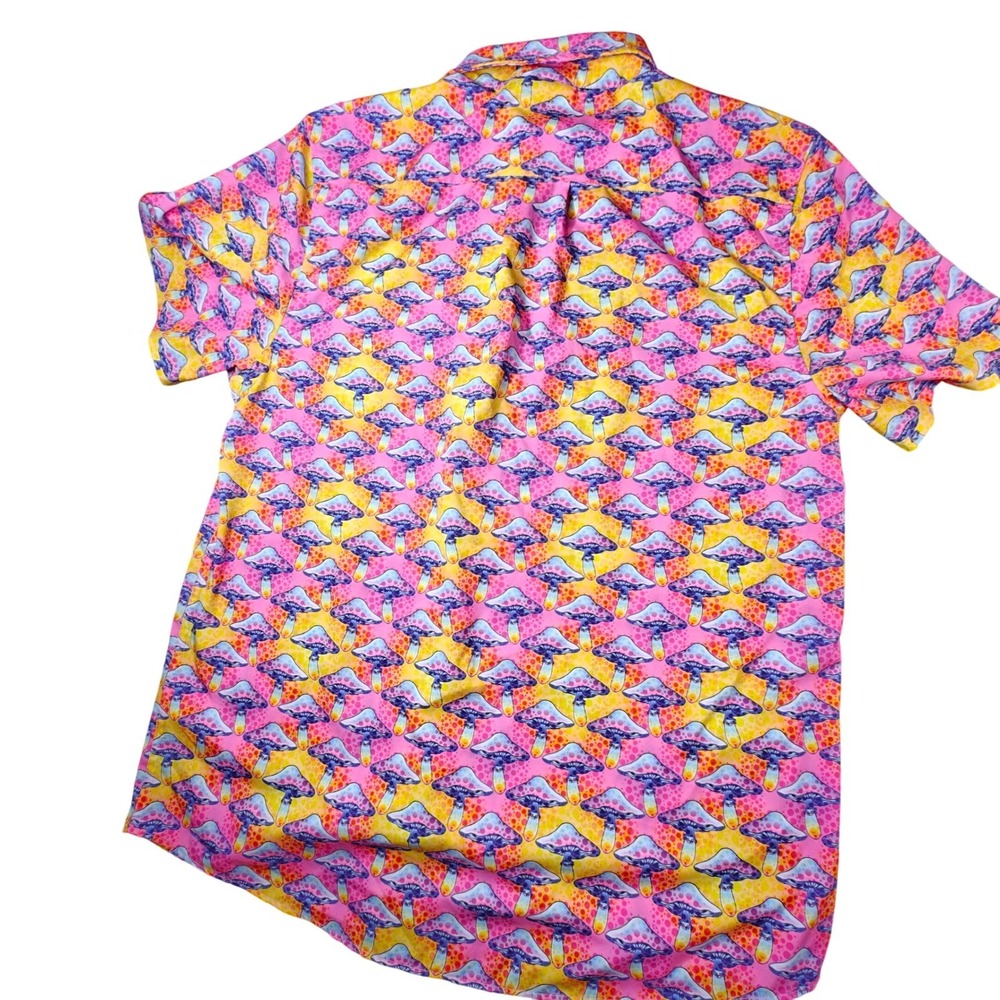 WeSC Unisex Odens Shrooms Trip Sm & LG Couple AOP Print Shirt Psychedelic Lot - Picture 9 of 13